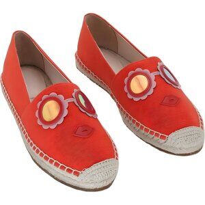 Kate Spade Grenada Glasses Orange Espadrille Flats Women's US 7M